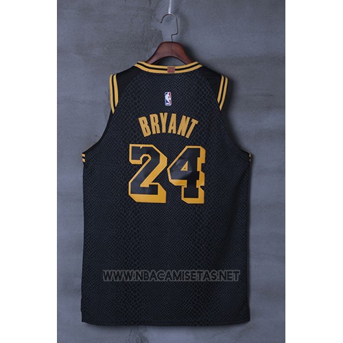 Camiseta Los Angeles Lakers Kobe Bryant NO 24 Ciudad 2017-18 Negro